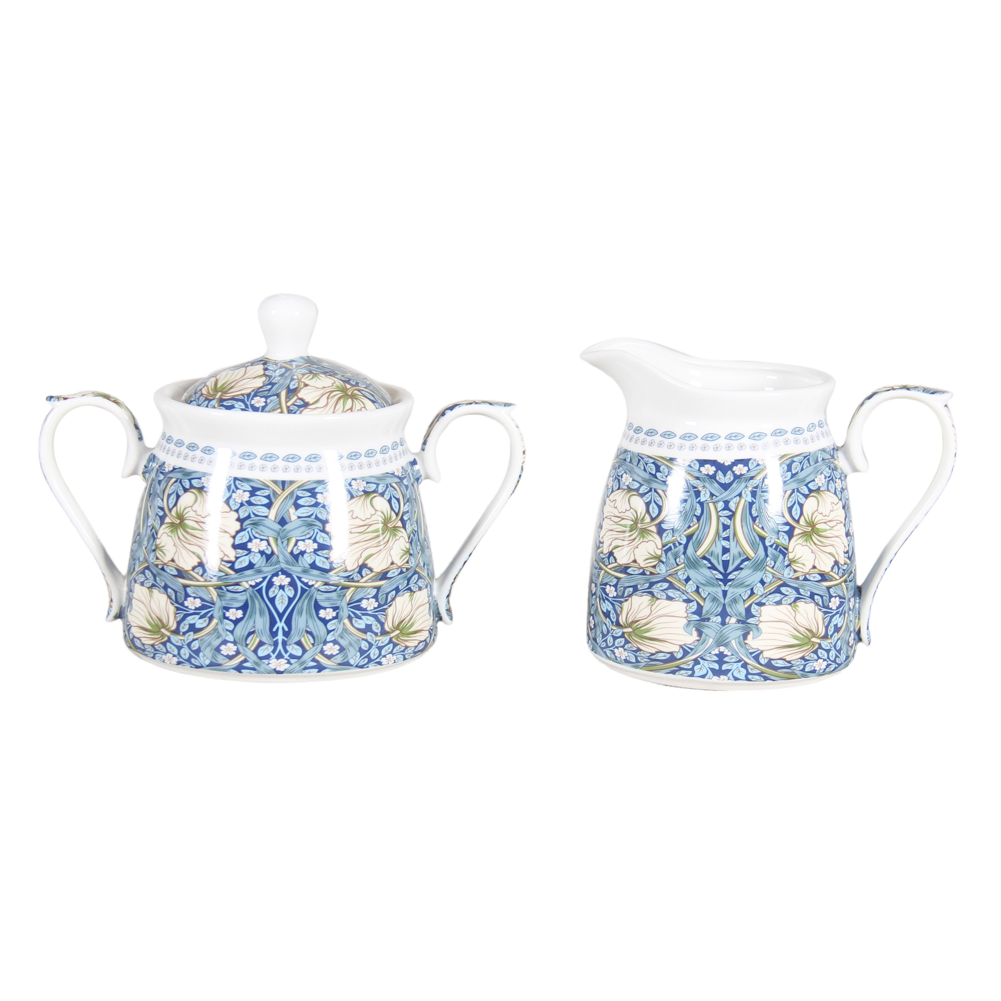 Wholesale William Morris Blue Sugar and Creamer Set PNC Imports