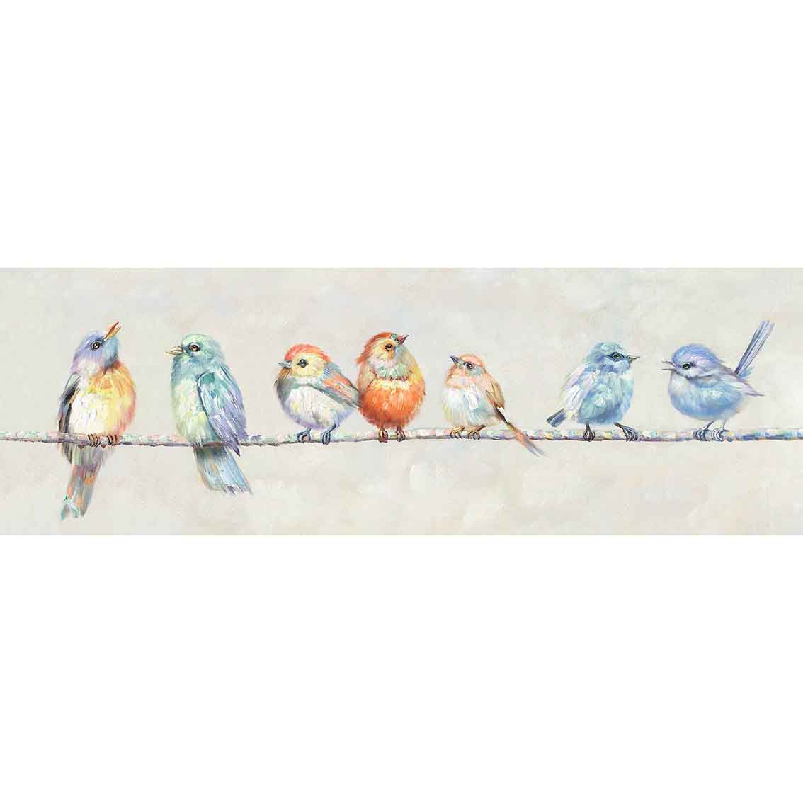 120*40*2.8cm  Colorful Birds Canvas Print