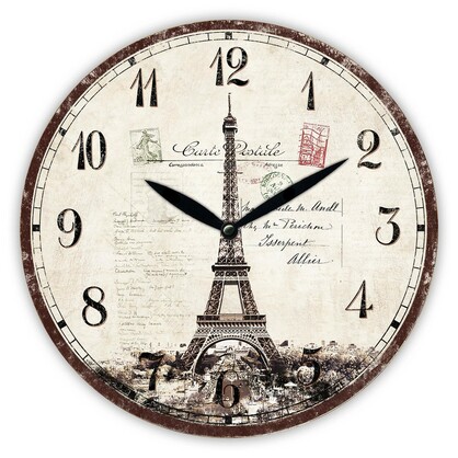 28.8cm MDF Eiffel Tower Wall Clock