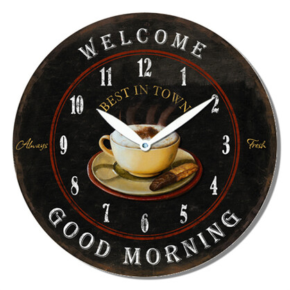 28.8cm MDF Coffee Wall Clock