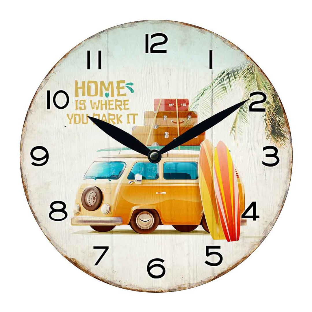 28.8cm MDF Kombi Van Wall Clock