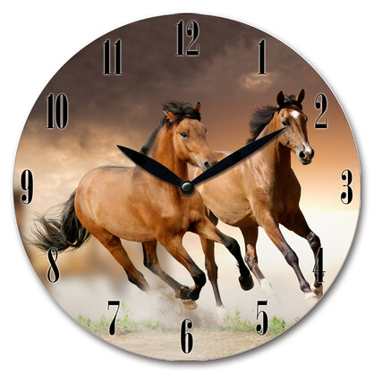 28.8cm MDF Horse Wall Clock
