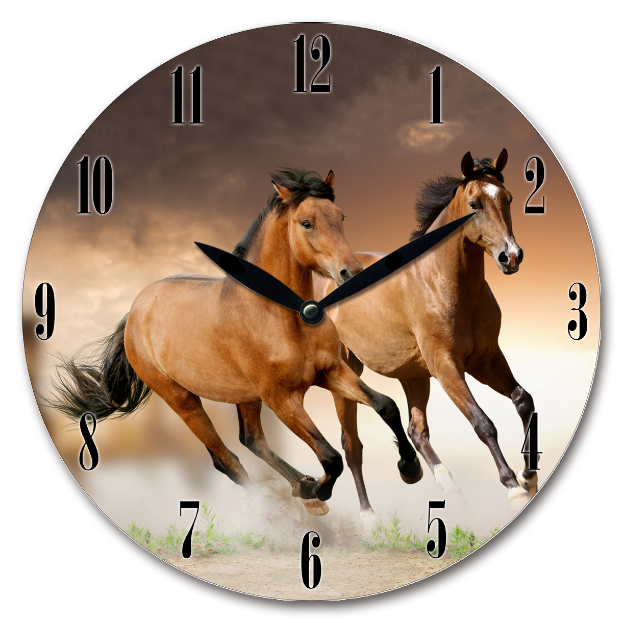 28.8cm MDF Horse Wall Clock