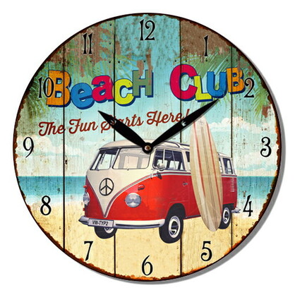 28.8cm MDF Beach Club Wall Clock