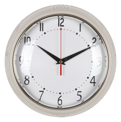 Beige Plastic Wall Clock 24*24*6.5cm