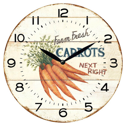 28.8cm MDF Carrots Wall Clock
