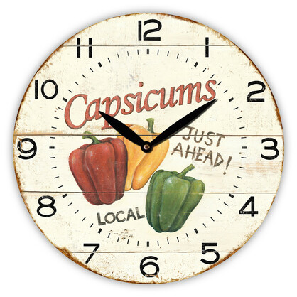 28.8cm MDF Peppers Wall Clock