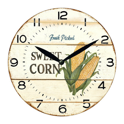 28.8cm MDF Sweet Corn Wall Clock
