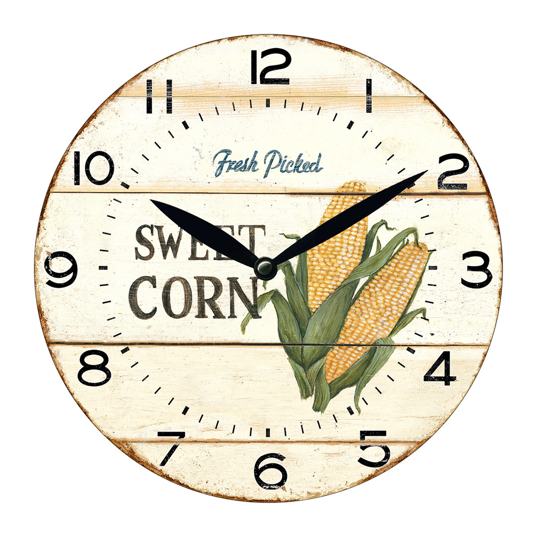 28.8cm MDF Sweet Corn Wall Clock
