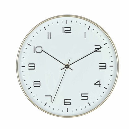 30.5cm Plastic Gold Wall Clock
