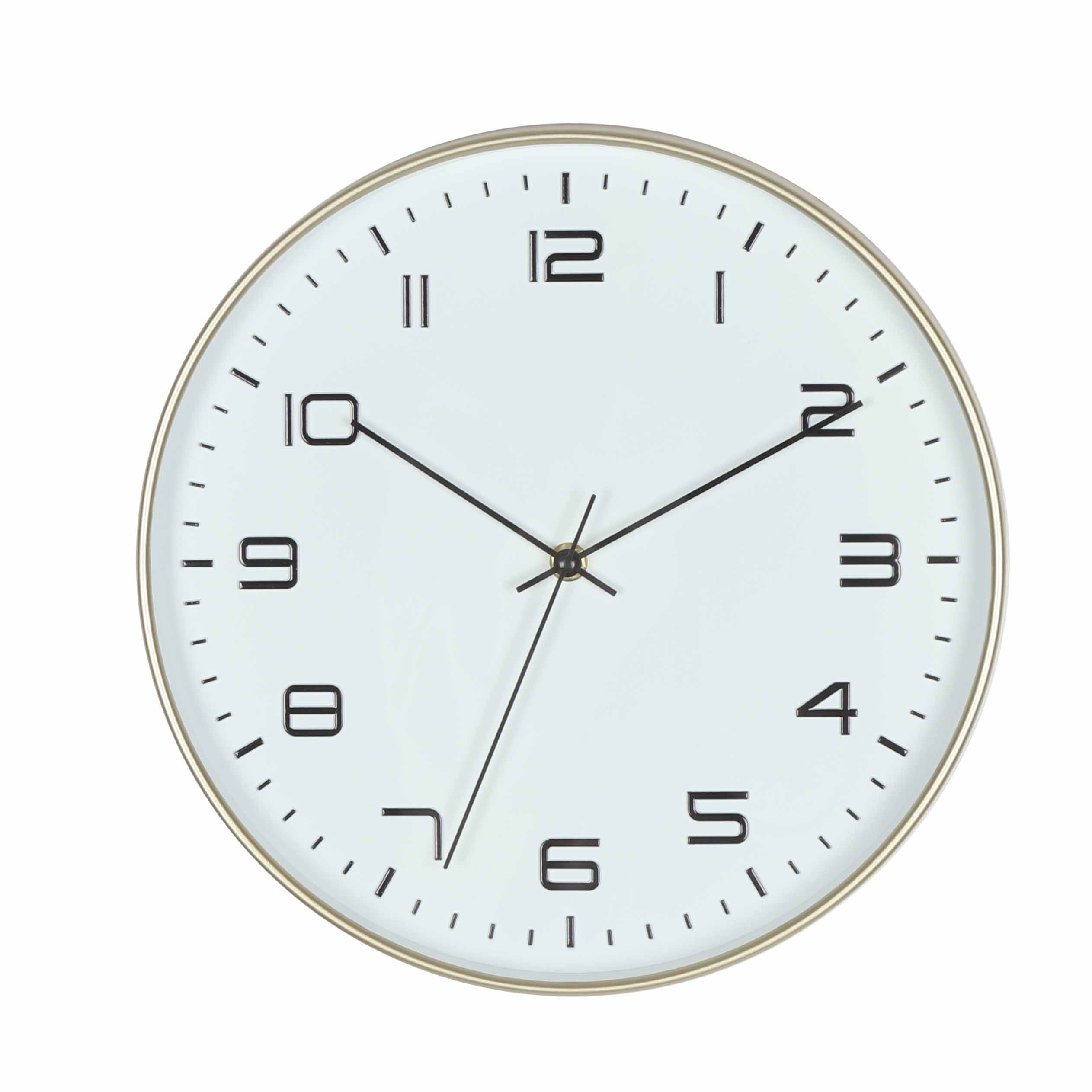 30.5cm Plastic Gold Wall Clock