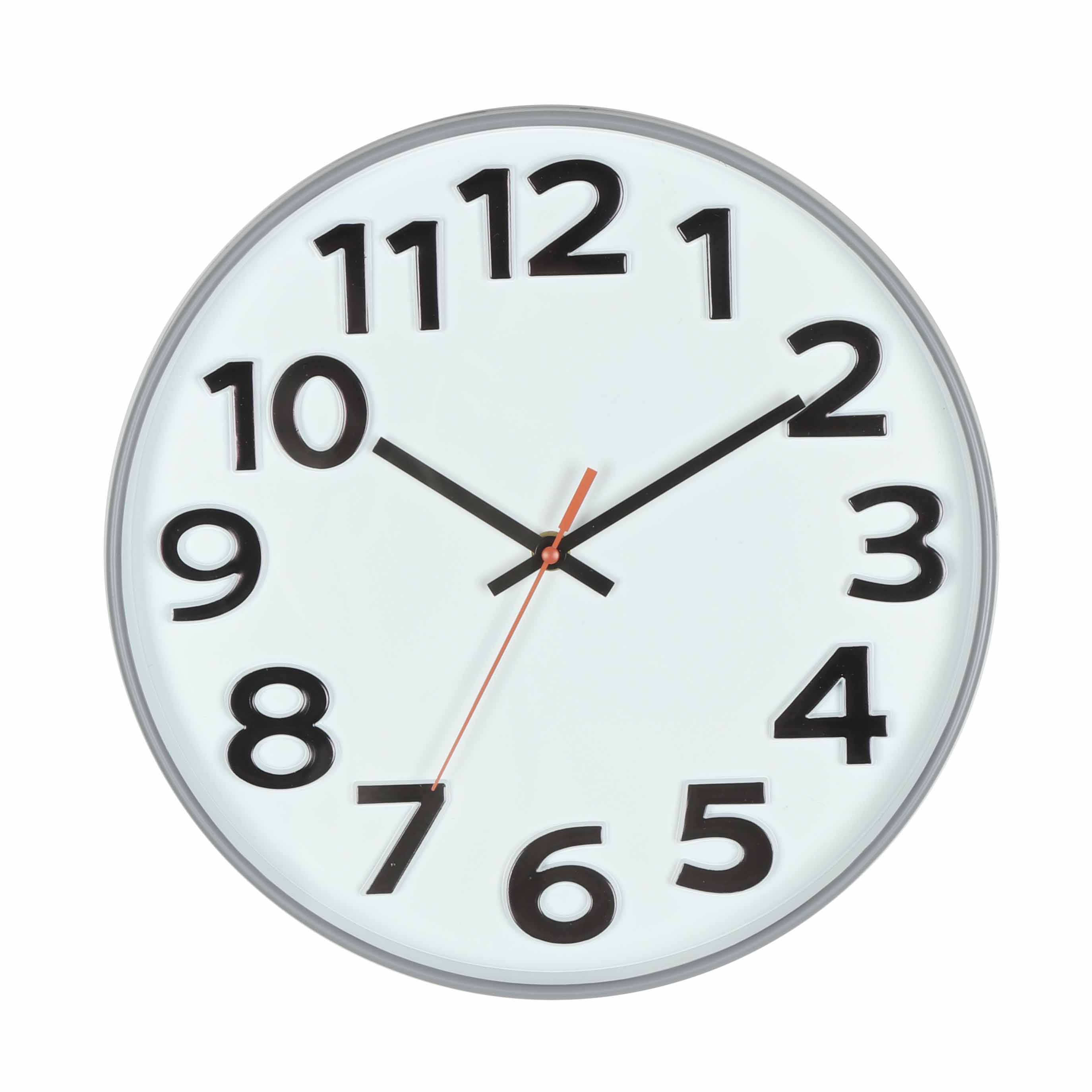 30.5cm Plastic Grey Wall Clock