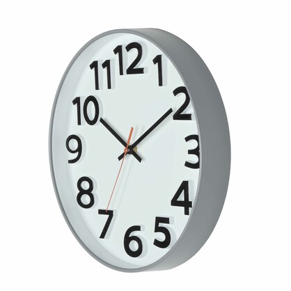 30.5cm Plastic Grey Wall Clock