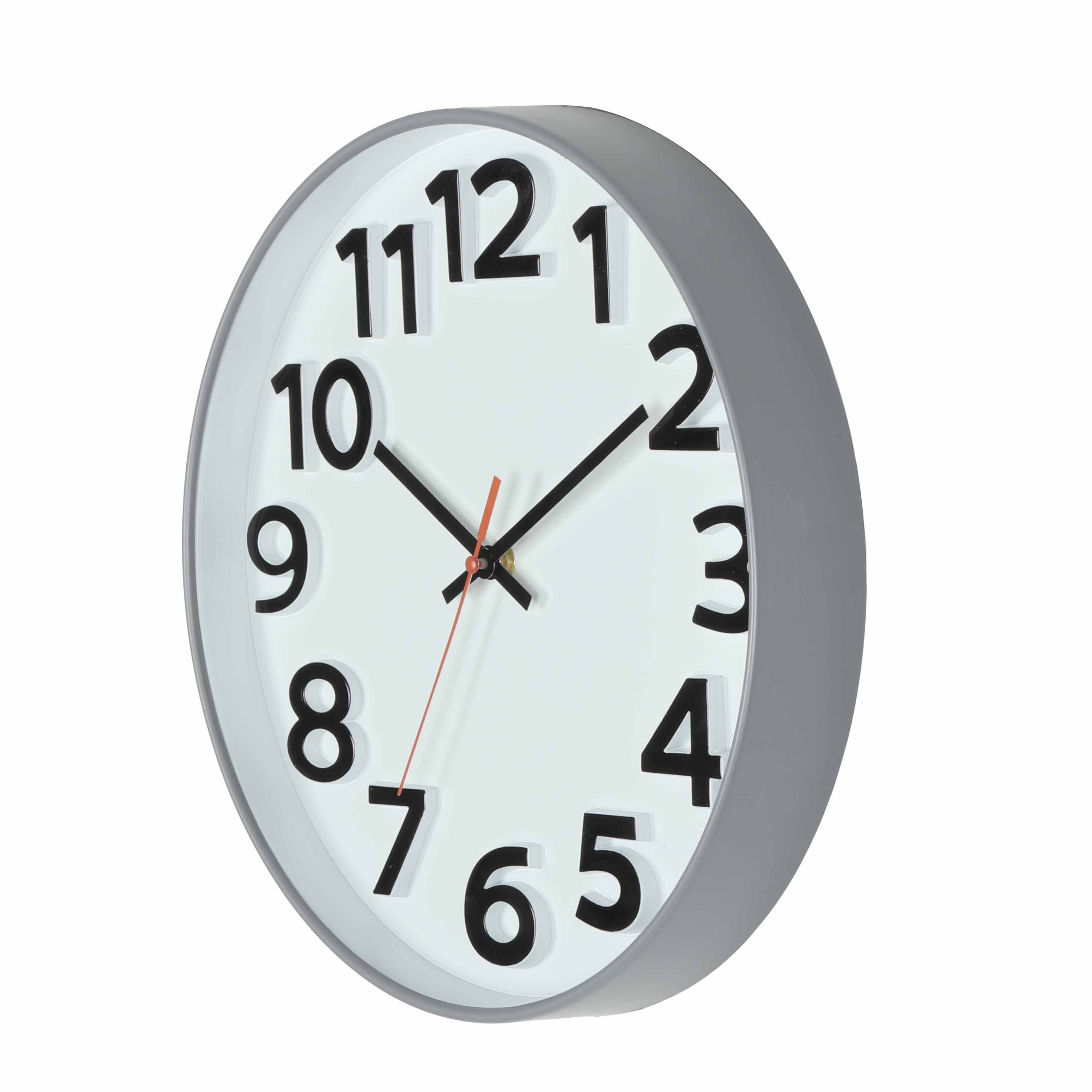 30.5cm Plastic Grey Wall Clock