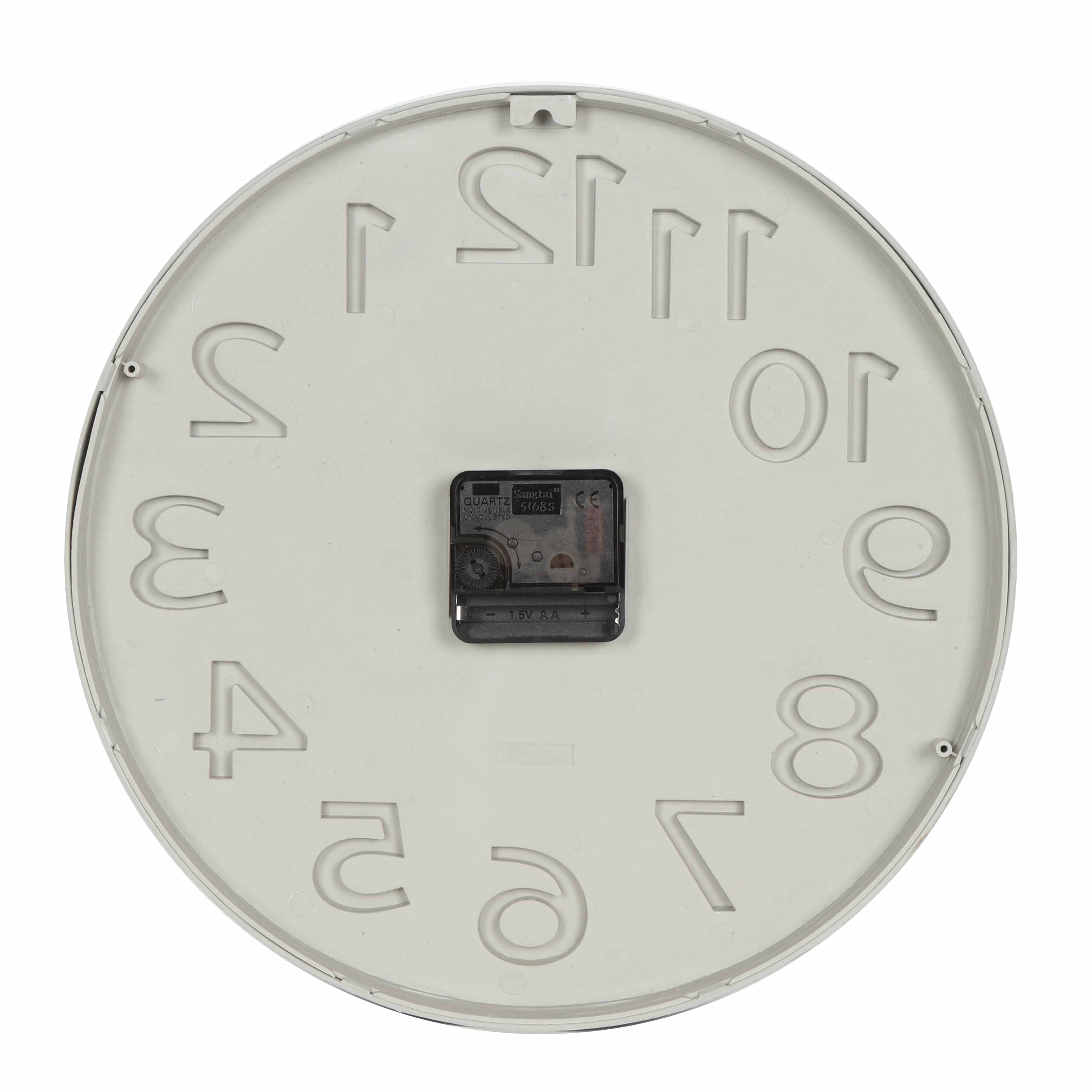 30.5cm Plastic Grey Wall Clock