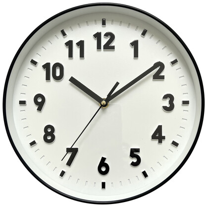 30.5cm Plastic Black Wall Clock
