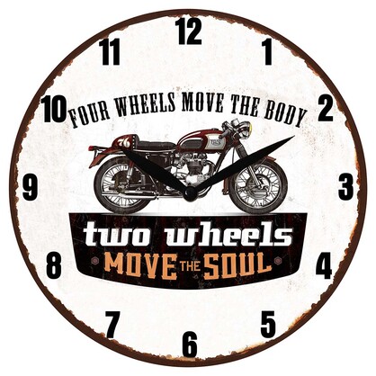 28.8cm MDF Motorcycle Wall Clock