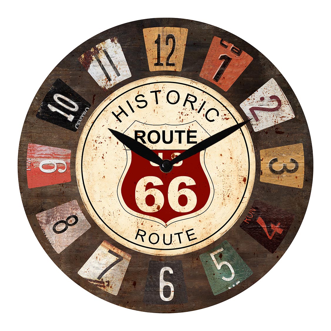 28.8cm MDF Route 66 Wall Clock