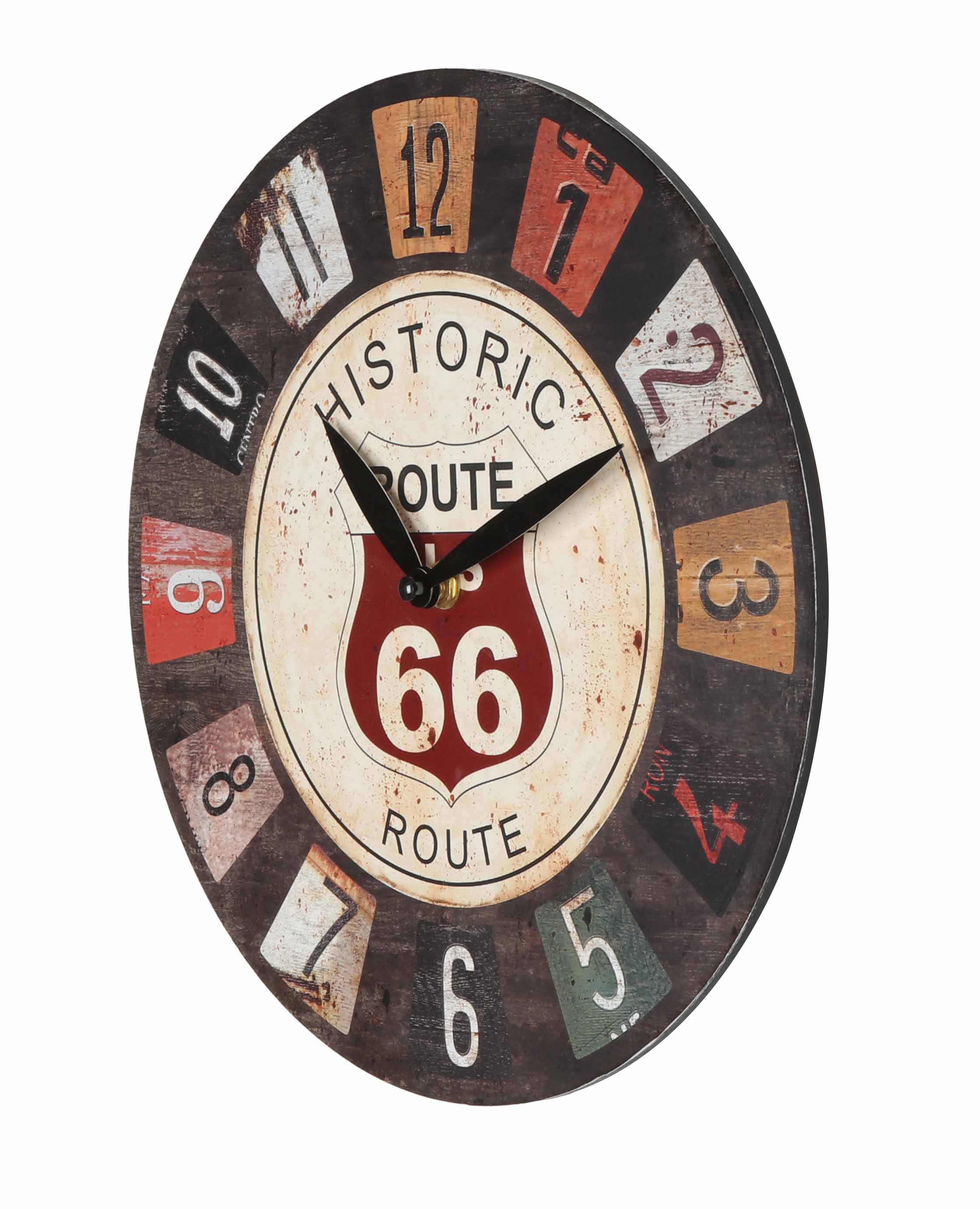 28.8cm MDF Route 66 Wall Clock