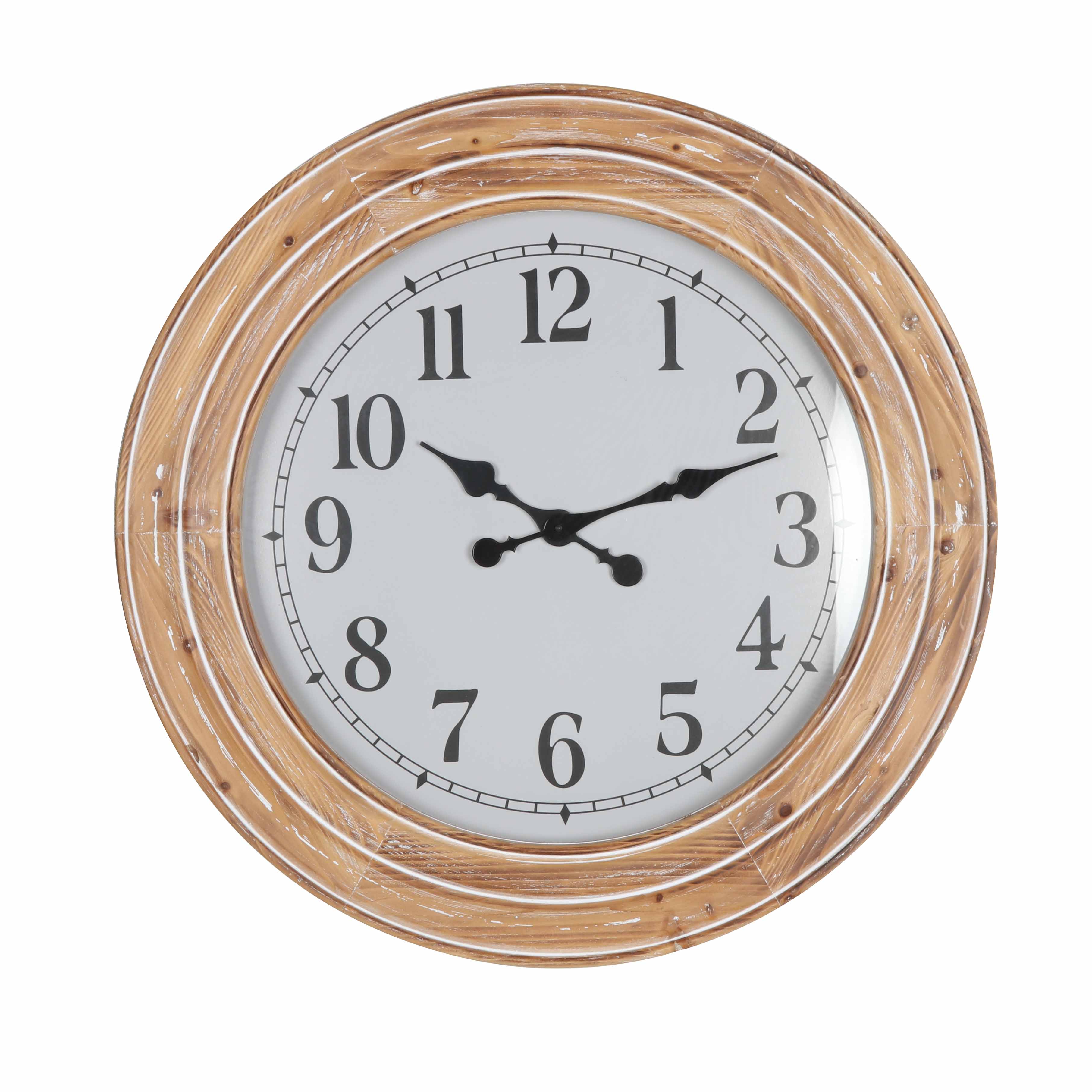 78*78*6.5cm Wooden Wall Clock with Glass face