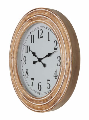 78*78*6.5cm Wooden Wall Clock with Glass face