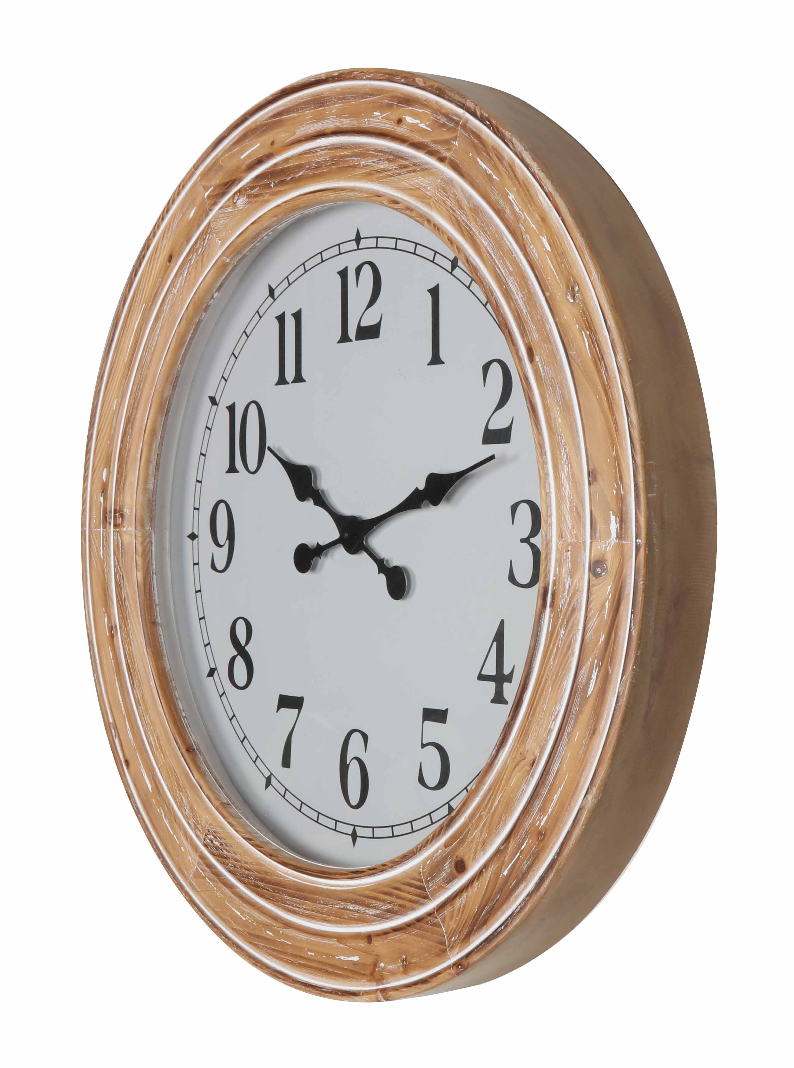 78*78*6.5cm Wooden Wall Clock with Glass face
