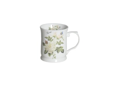 White Roses & Butteflies Mug 415cc