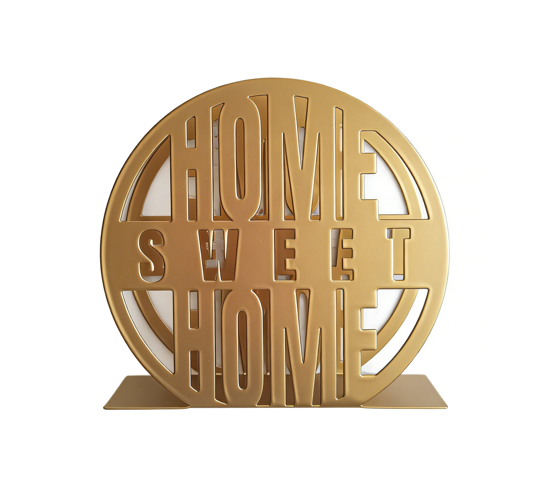 Gold Metal Home Sweet Home Napkin Holder 14.5*4*15.2cm