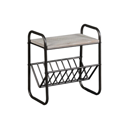 MDF-Top Metal Magazine Holder