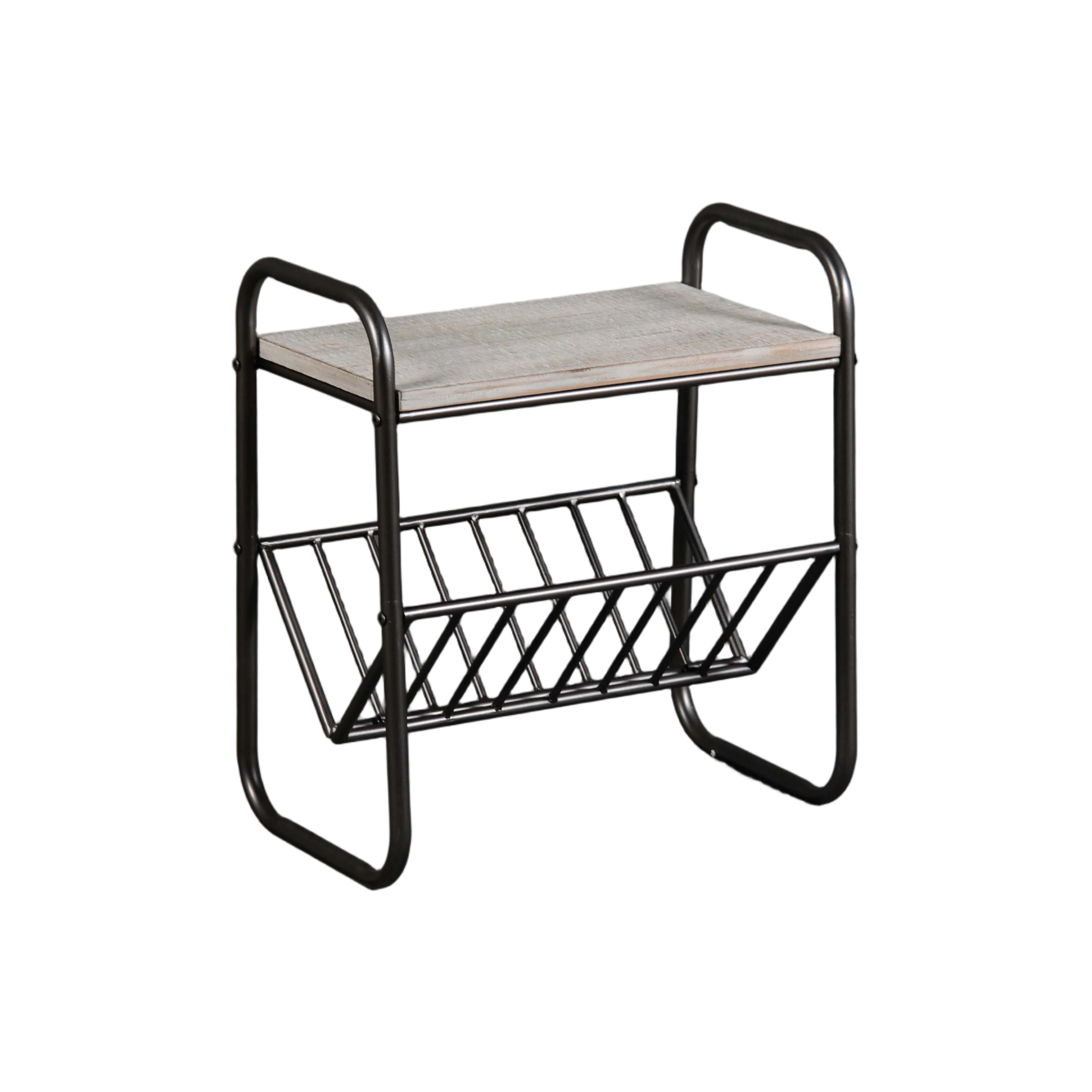 MDF-Top Metal Magazine Holder