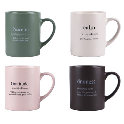 4/A Straight-sided Mugs Matte Finish 425ml with individual craft window box