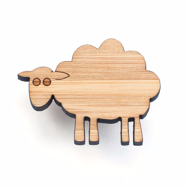 Sheep Brooch, sheep badge, sheep pin