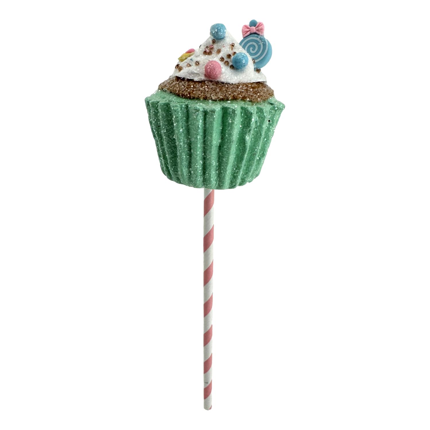 RSG321   GREEN CUPCAKE PICK