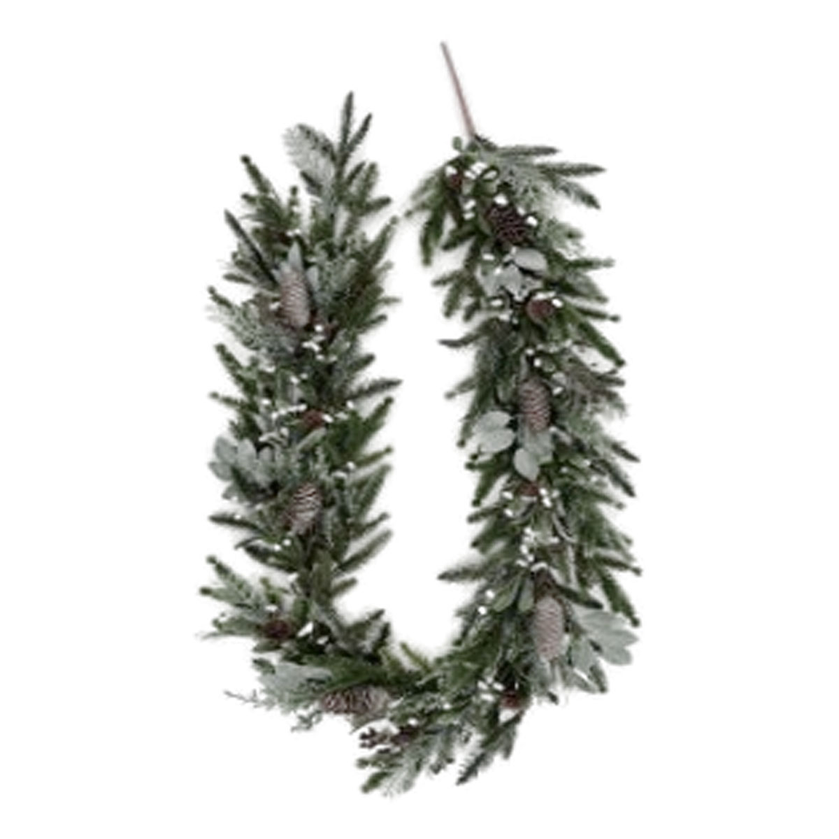 SER676  WHITE BERRY WILD GARLAND