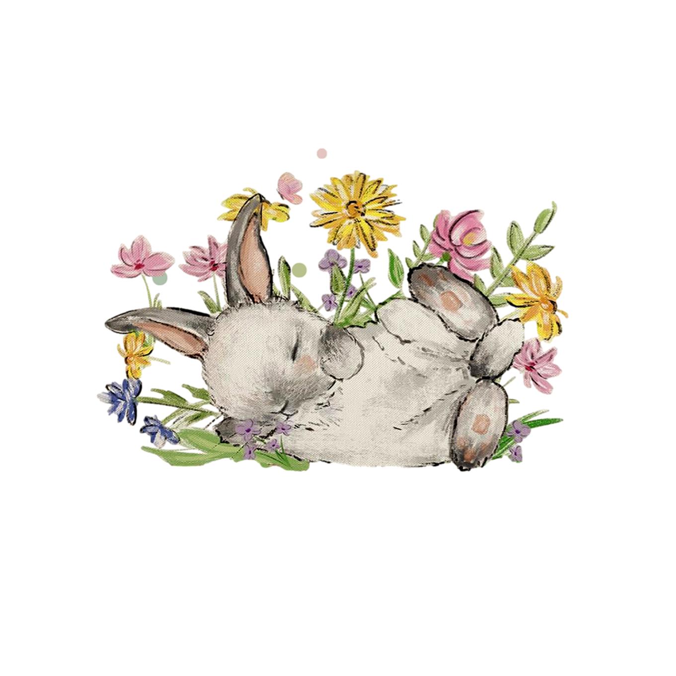 QRR013   GREY EASTER BUNNY PLACE MAT