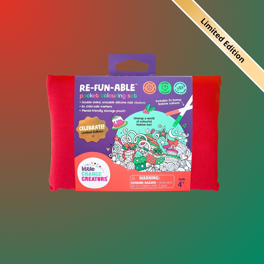 Limited Edition CELEBRATE! Pocket Reusable Colouring Set