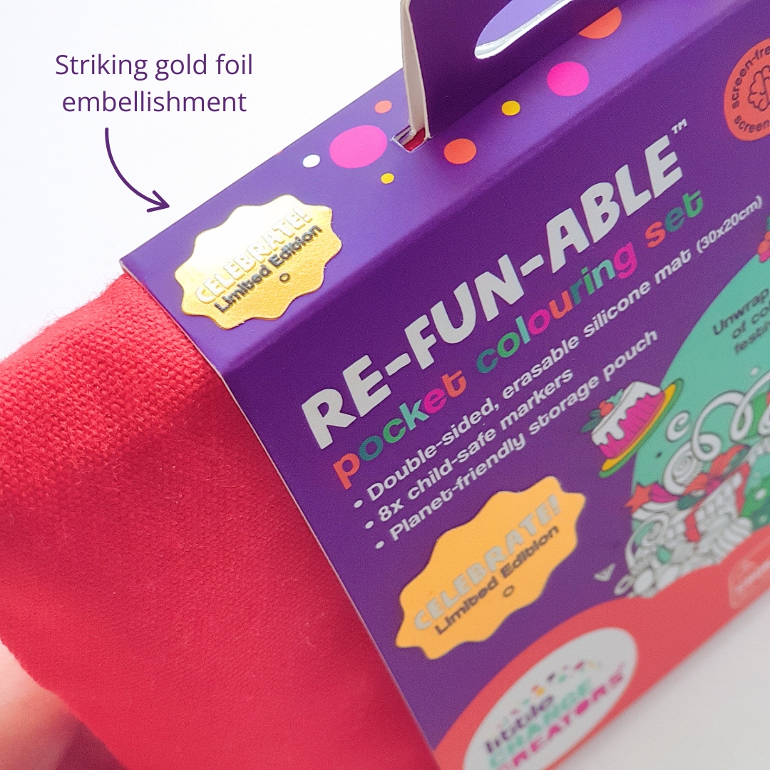 Limited Edition CELEBRATE! Pocket Reusable Colouring Set