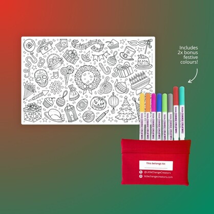 Limited Edition CELEBRATE! Pocket Reusable Colouring Set