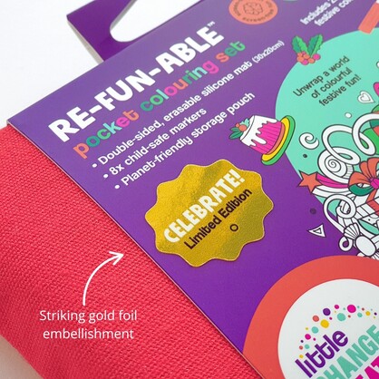 Limited Edition CELEBRATE! Pocket Reusable Colouring Set