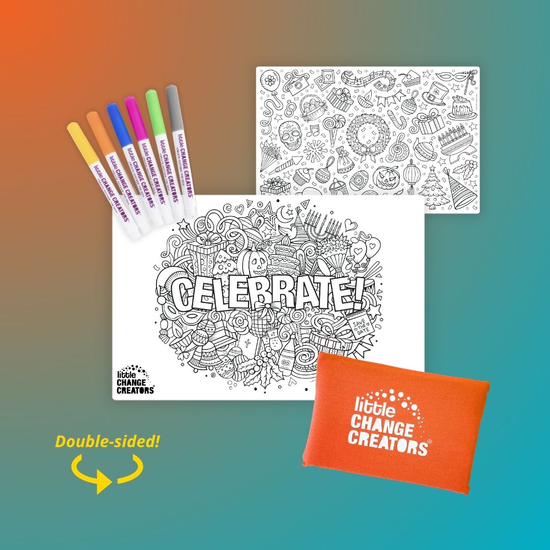 CELEBRATE! Pocket Reusable Colouring Set