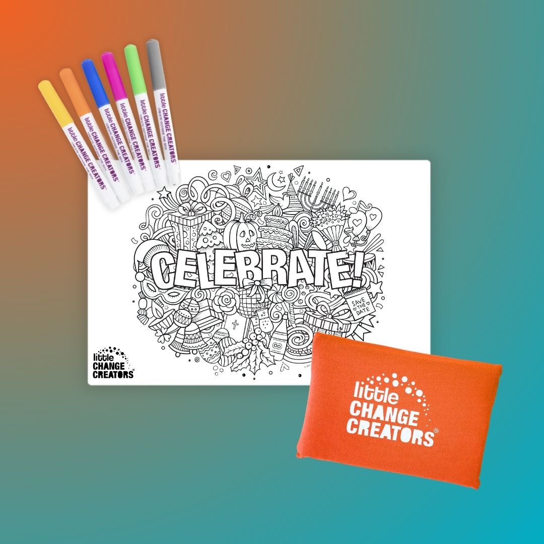 CELEBRATE! Pocket Reusable Colouring Set