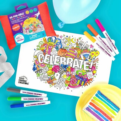 CELEBRATE! Pocket Reusable Colouring Set