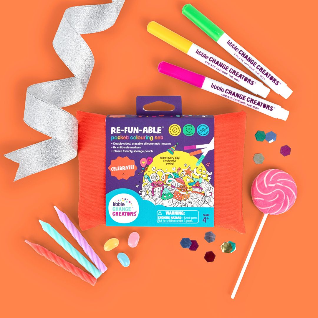 CELEBRATE! Pocket Reusable Colouring Set