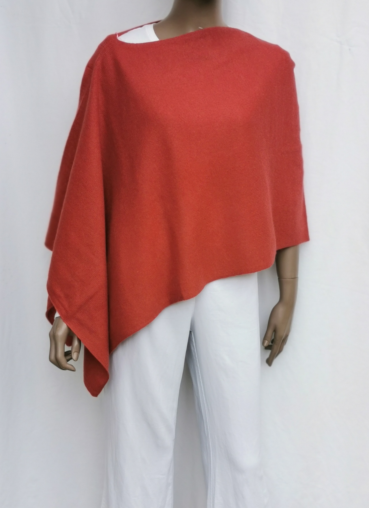 100% Pure Fine Cashmere Poncho Spice