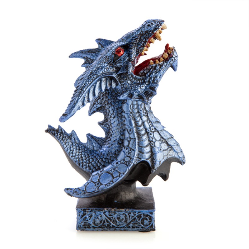 Small Ice Dragon Roaring head bust