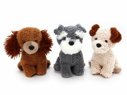 PLUSH – 23CM SUPER SOFT SITTING DOG (3 ASSTD)