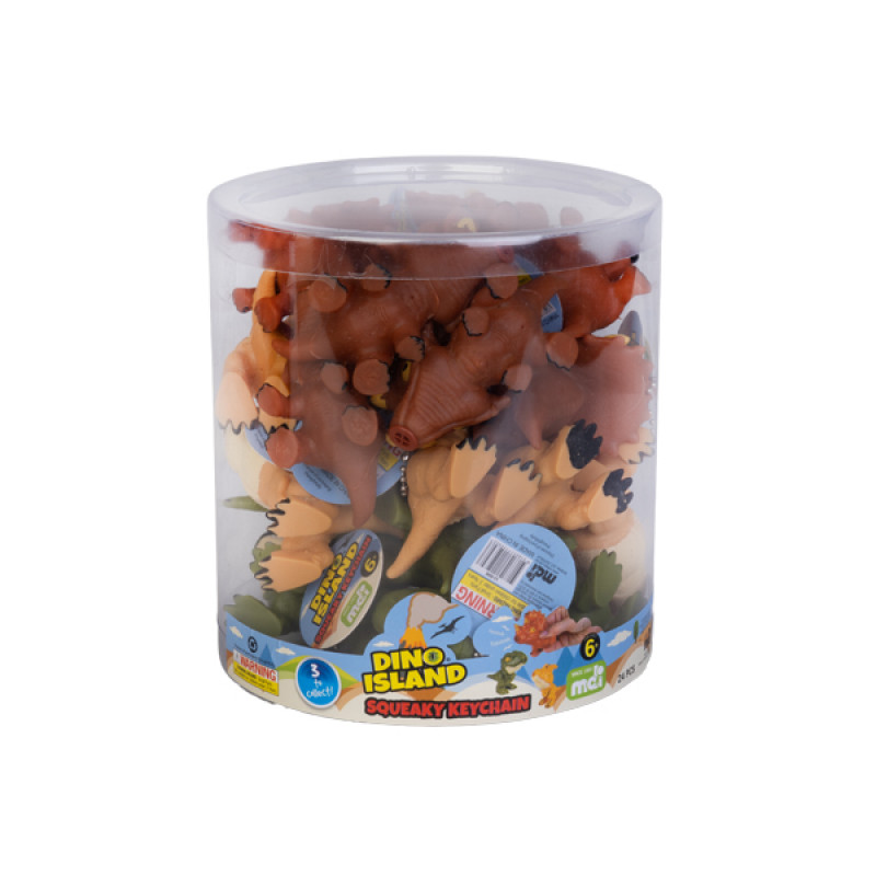 Squeaky Dino Keychain