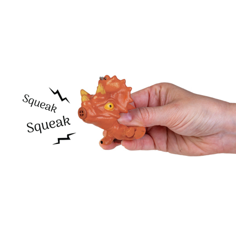 Squeaky Dino Keychain