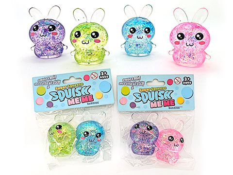 SQUEEZE SUGAR BUNNY 2PK (2 ASSTD) – 6.6cm