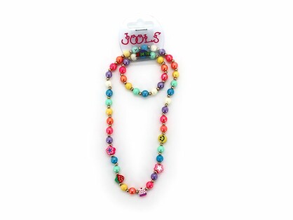 BANGLE + NECKLACE SET – BRIGHT BEADS & MOTIFS